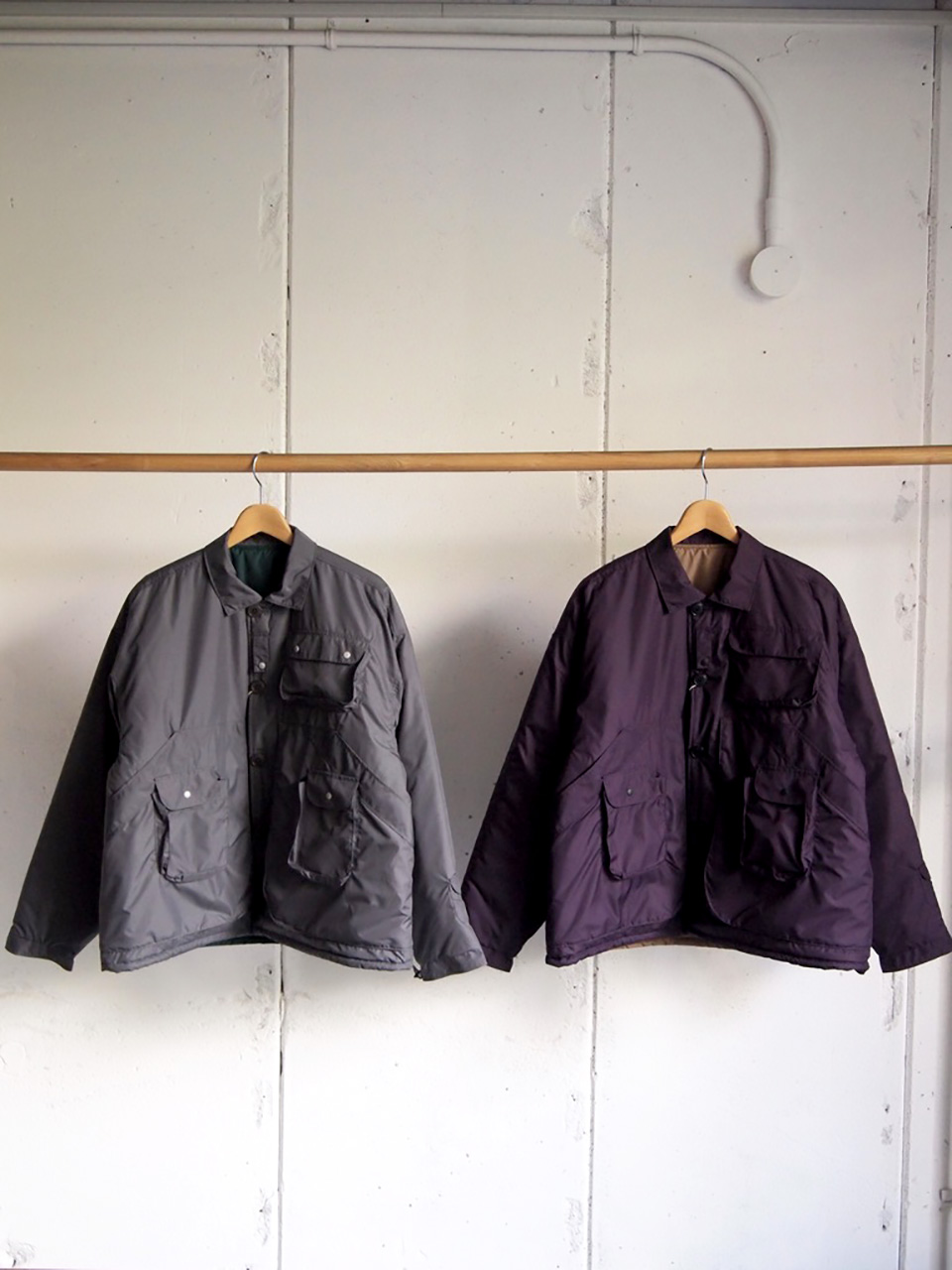 noroll two face jacket リバーシブル パープル-